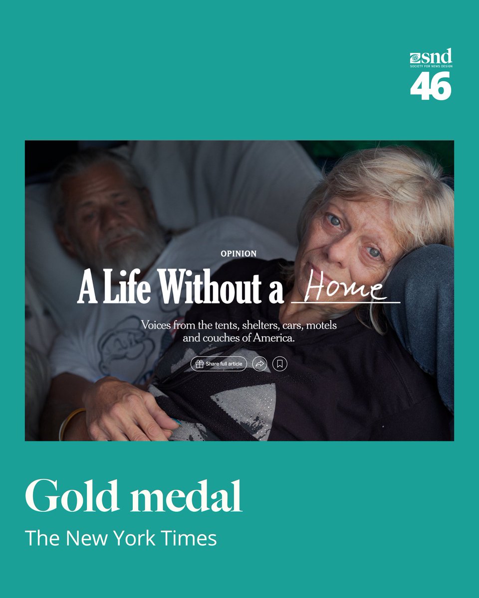Society for News Design (@snd) on Twitter photo An #SND46 gold medal has been awarded to <a href="/nytimes/">The New York Times</a> for their Combo Staff: Opinion Portfolio.
You can find all of the digital entry links at airtable.com/appiN89fFgbchQ… An #SND46 gold medal has been awarded to <a href="/nytimes/">The New York Times</a> for their Combo Staff: Opinion Portfolio.
You can find all of the digital entry links at airtable.com/appiN89fFgbchQ…