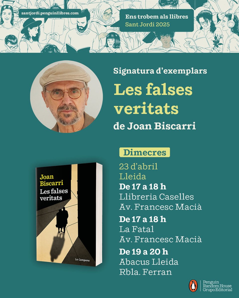 penguinllibres's tweet photo. @CarmeFenoll @claudia__costas Joan Biscarri #SantJordi2025 https://t.co/a9rsF7g2BR