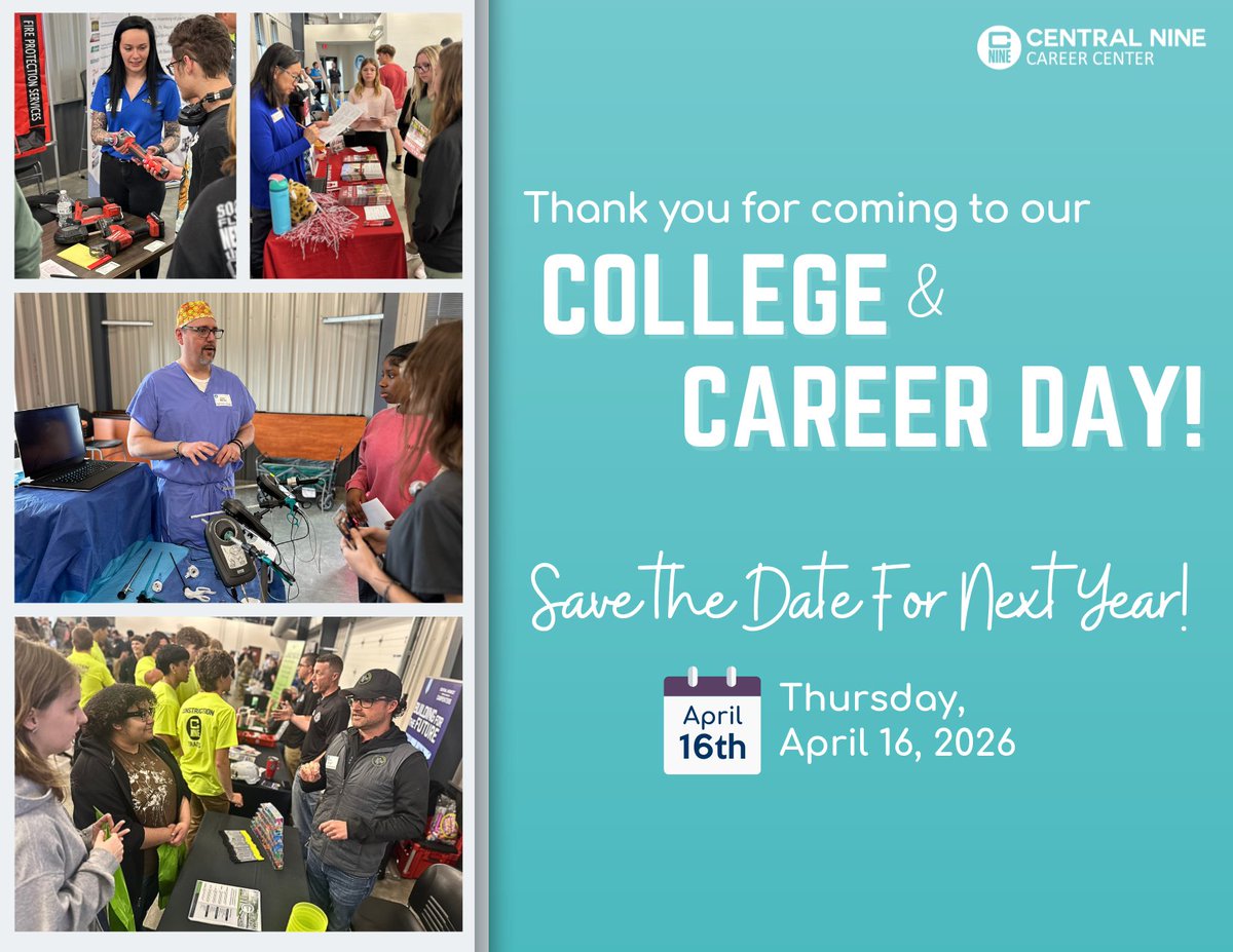 Special thanks to everyone who joined us for this year's College &amp; Career Day! 🎓✨ Mark your calendars — next year's event is set for Thursday, April 16, 2026. We can't wait to see you there! #CollegeAndCareerDay #SaveTheDate
