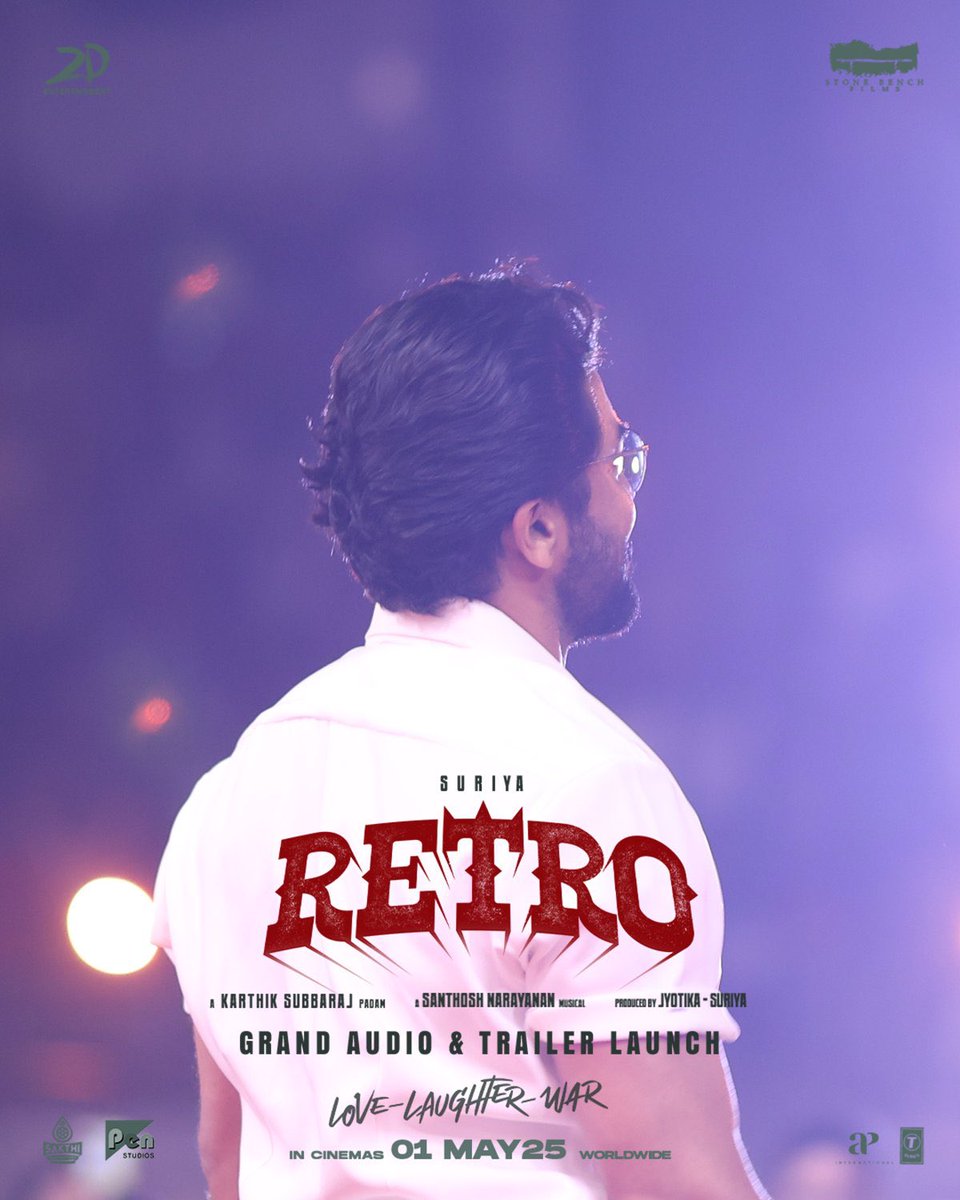 Sakthi Film Factory (@sakthifilmfctry) on Twitter photo #TheOne and the only! <a href="/Suriya_offl/">Suriya Sivakumar</a> sir 🔥
#Retro #RetroTrailerLaunch #RetroAudioLaunch #LoveLaughterWar #RetroFromMay1 #TheOne and the only! <a href="/Suriya_offl/">Suriya Sivakumar</a> sir 🔥
#Retro #RetroTrailerLaunch #RetroAudioLaunch #LoveLaughterWar #RetroFromMay1