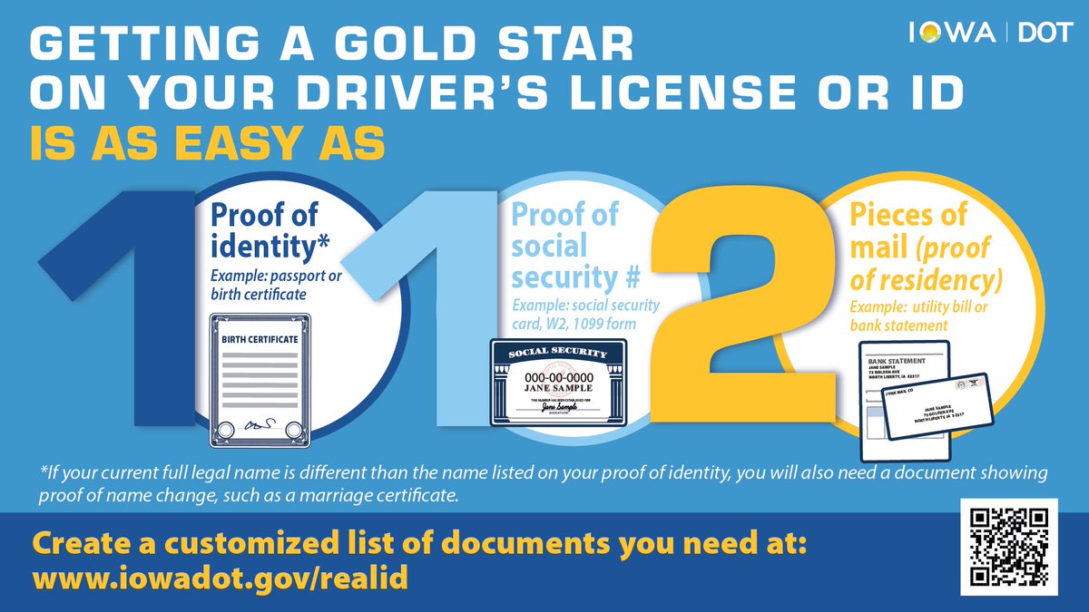 dsmairport's tweet photo. 🚨 Reminder, Iowa! 🚨 The deadline to get your REAL ID with the gold star is just around the corner. You have until May 7th! Don't wait until the last minute—visit the Iowa DOT and check this off your list! ✅ #REALID #GetYourGoldStar #IowaDOT https://t.co/ib4GI1wvKS