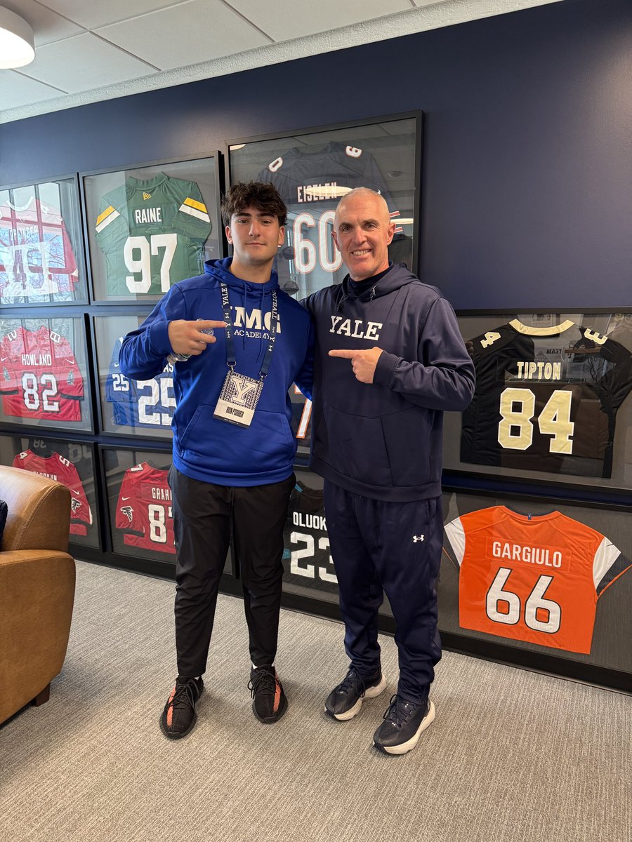 Ben Ferber (@benferber11) on Twitter photo Was great being in New Haven yesterday for a <a href="/yalefootball/">Yale Football</a> spring practice. Thank you <a href="/StevenVashel/">Steven Vashel</a> and <a href="/CoachRenoYale/">Tony Reno</a> for having me out and sitting down to meet with me. Can’t wait to be back this summer! <a href="/JETB12/">Joey Trujillo-Bini</a> <a href="/SpecialTeamsU/">Special Teams U™</a> <a href="/HKA_Tanalski/">Adam</a> <a href="/IMGAFootball/">IMG Academy Football</a> <a href="/Get__Recruited/">Get Recruited</a> Was great being in New Haven yesterday for a <a href="/yalefootball/">Yale Football</a> spring practice. Thank you <a href="/StevenVashel/">Steven Vashel</a> and <a href="/CoachRenoYale/">Tony Reno</a> for having me out and sitting down to meet with me. Can’t wait to be back this summer! <a href="/JETB12/">Joey Trujillo-Bini</a> <a href="/SpecialTeamsU/">Special Teams U™</a> <a href="/HKA_Tanalski/">Adam</a> <a href="/IMGAFootball/">IMG Academy Football</a> <a href="/Get__Recruited/">Get Recruited</a>