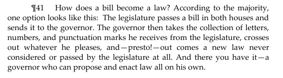 JacobJCurtis's tweet photo. Strong dissent in #SCOWIS decision upholding Gov Evers' partial veto that expanded the Legislature's education revenue limit increase from 2 years to 402 (‼️), authored by @judgehagedorn. The need for @ReformingGovt's #IRGCourtWatch will be critical over next 3 years... https://t.co/eyCZB2LPJB