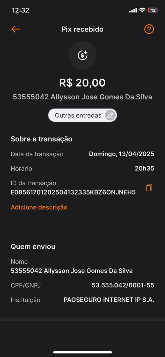 TioGalera's tweet photo. Cuidado com pagamentos em dinheiro na @Uber_Brasil !
Sempre confira se o motorista finalizou a corrida após pagar.
O “gente boa” Allysson recebeu $100 e falou que eu paguei só $20 e me deixou em débito de $62,11 na Uber.
Detalhe… se eu paguei $100 pq ele me fez um Pix de $20? https://t.co/mHkJqiP5AL