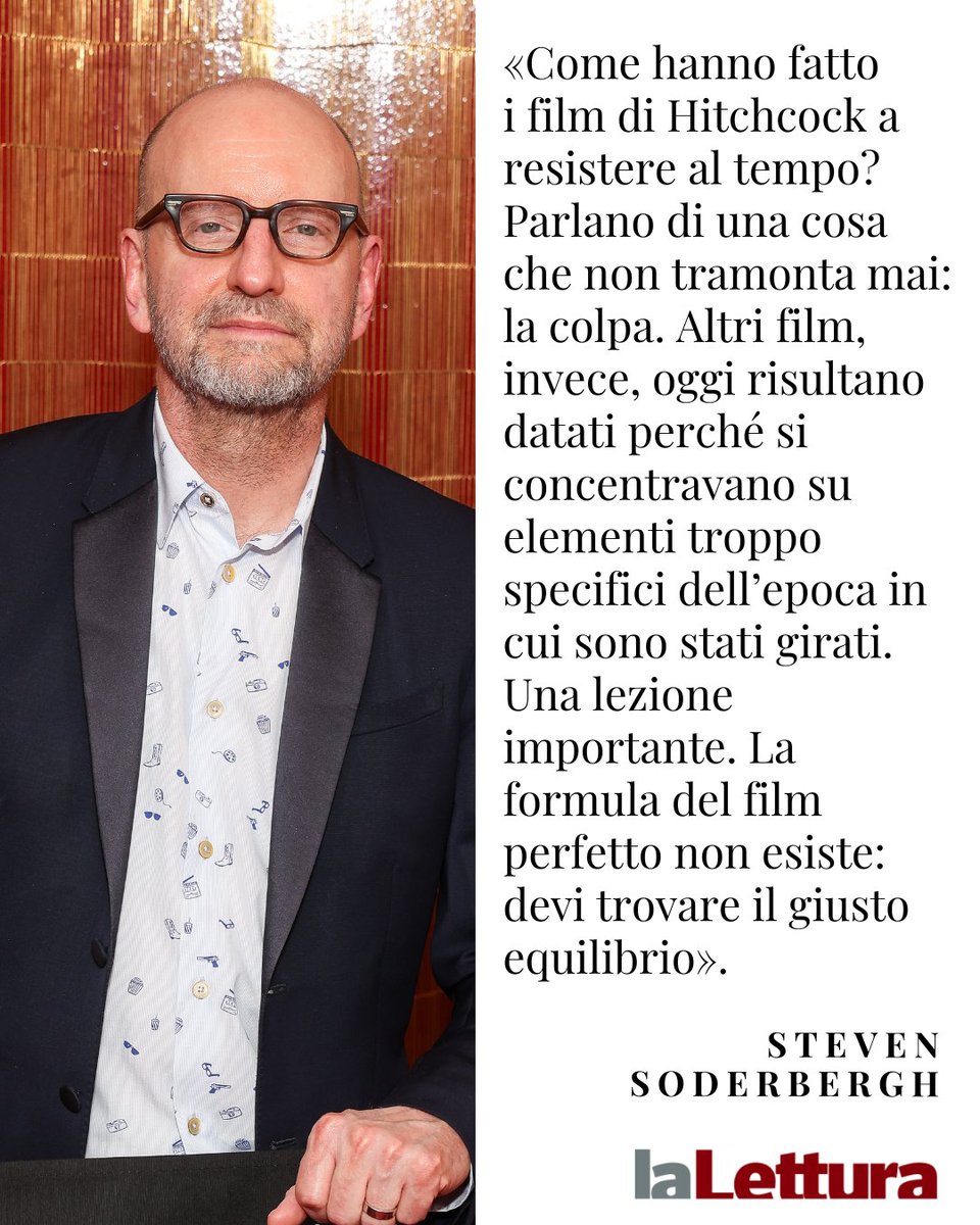 La_Lettura's tweet photo. «La Lettura» (da oggi in edicola) ha incontrato Steven Soderbergh, a Milano per presentare «Black Bag. Doppio gioco» (nelle sale dal 30 aprile). Il regista racconta lavoro, ossessioni, amori... per esempio verso Hitchcock e Wertmüller https://t.co/pk6W92axQ9 https://t.co/gLW6ckCKRg