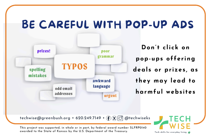 TechWiseKS's tweet image. Those tempting ads with “prizes!” or “urgent” messages? They&apos;re often loaded with typos, awkward language, and shady email addresses—and they can lead you straight to harmful websites. Stay alert and stay safe online!

#TechWiseTips #OnlineSafety #DigitalLiteracy