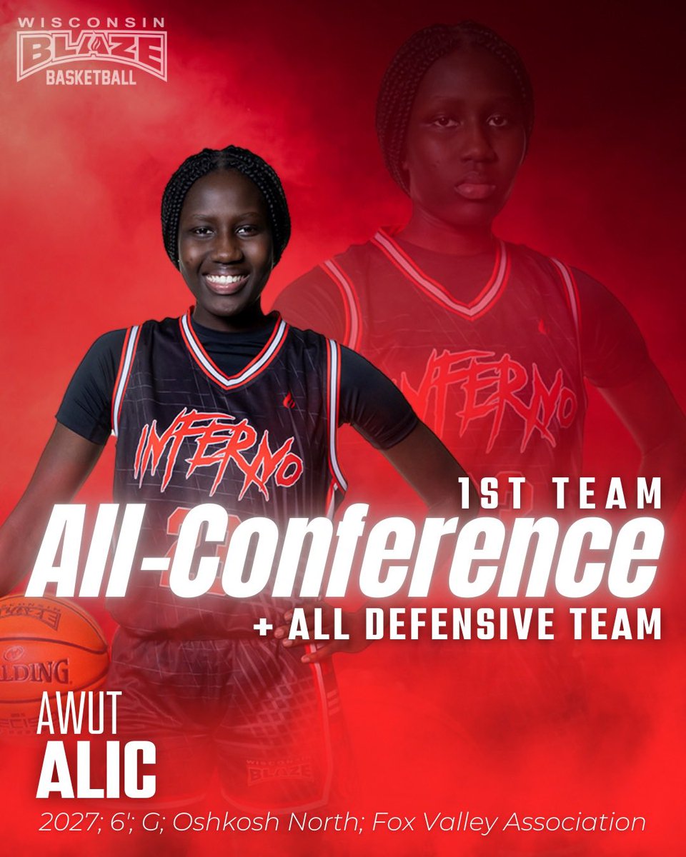 Congratulations to <a href="/AwutAlic/">Awut Alic</a> (6' | G | Oshkosh North Class of 2027) for earning 1st team all-conference and all-defensive team this year! 

Check out her highlights here:
hudl.com/video/3/192549…