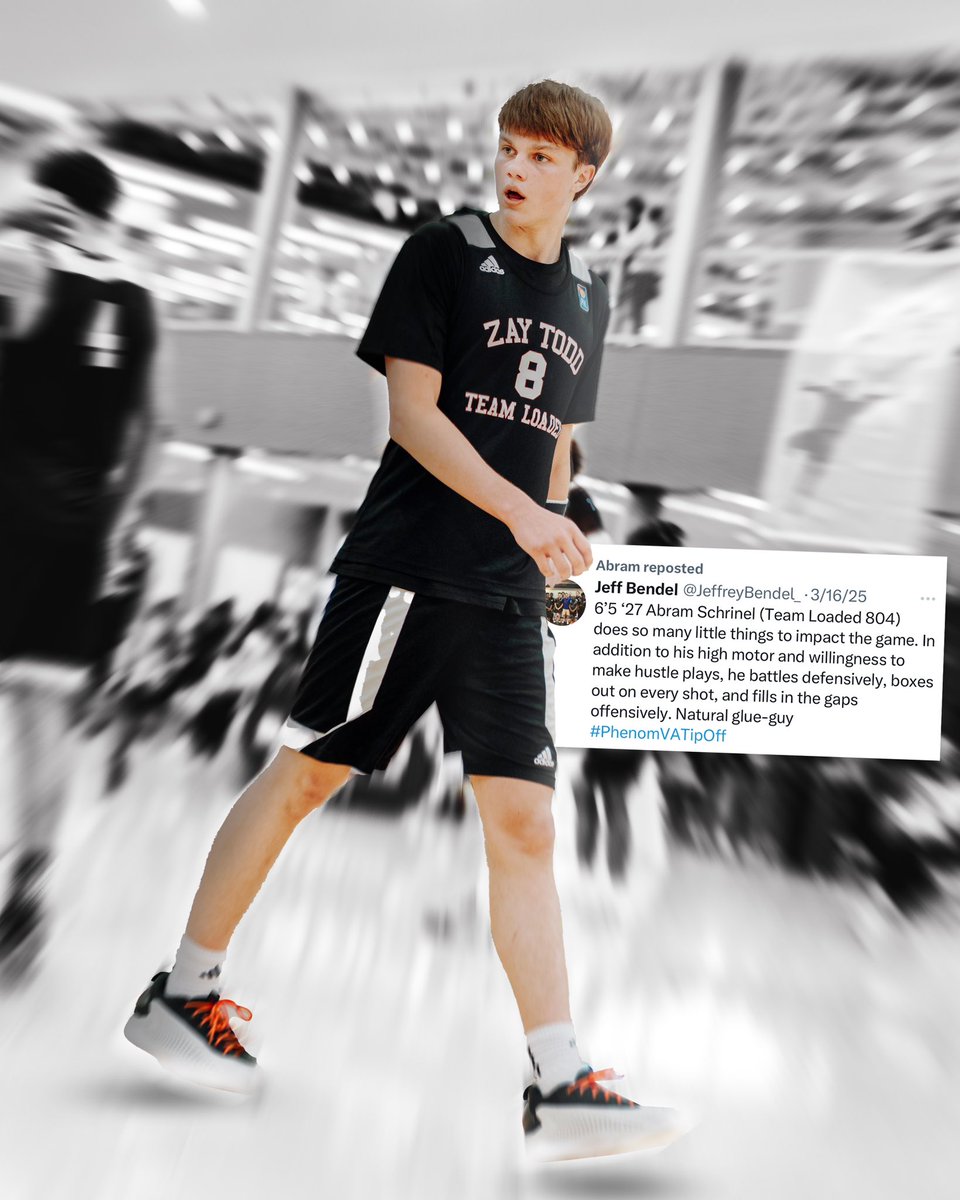 6’5” Wing (2027) Abram Schrinel is just 15 years old and playing up against 17 &amp; 18-year-olds — and holding his own.

Averaging a double-double on the year with multiple 15+ rebound games. High motor, elite instincts, and impacts the game in every way. One of the top young