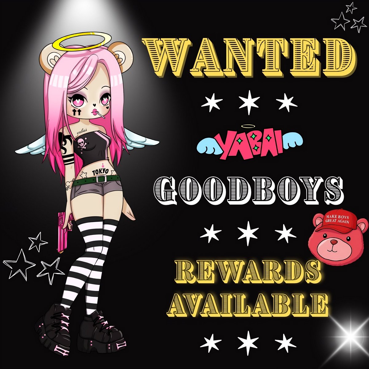 ✫ WANTED: GOODBOYS ✫ 

over the next days we'll reward very GOOD ¥abai boys (&amp; girls). you gotta be yabaiii. how to be ¥abai: 

✫ join our gc (in bio)
✫ comment yabai on this post and in the gc 

then await updates. 𓆩 be good 𓆪