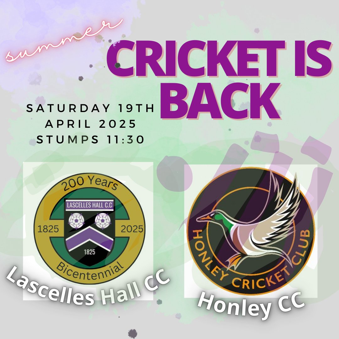 2025 is a big year for all at LHCC and we start tomorrow with a preseason fixture. We welcome a <a href="/honleycc/">Honley Cricket Club</a>  XI to open our bicentennial year at The Hall. #uth #huddscricket #yorkshirecricket