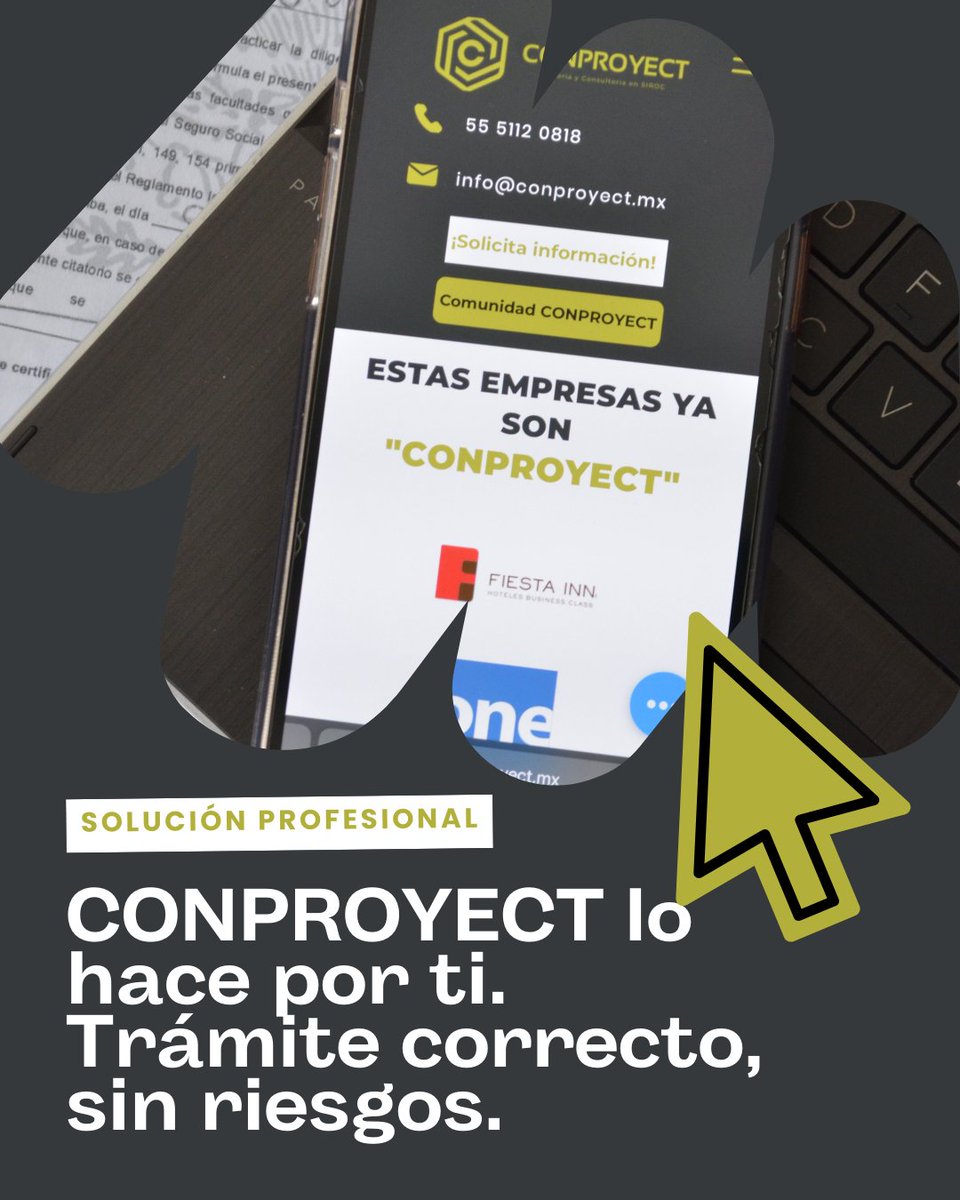 Conproyectmx's tweet photo. En CONPROYECT lo hacemos por ti ✅
Evita errores, omisiones o bloqueos por sistema.
#ConsultoríaFácil #conproyect https://t.co/XNsGQLXXTh