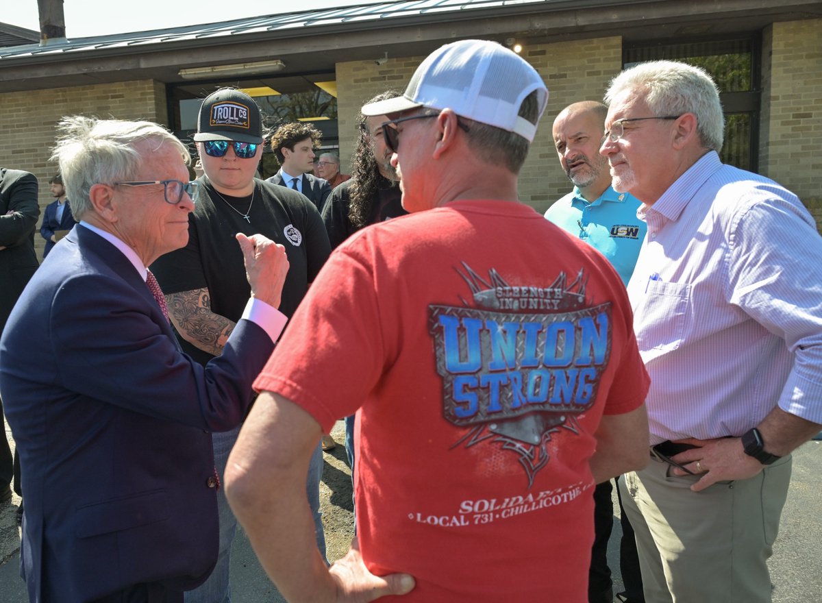 Governor Mike DeWine (@govmikedewine) on Twitter photo Today I joined Senator <a href="/berniemoreno/">Bernie Moreno</a>, <a href="/SenJonHusted/">Senator Jon Husted</a>, <a href="/RepDaveTaylor/">Representative Dave Taylor</a>, and <a href="/OhioAG/">Ohio Attorney General Dave Yost</a> Dave Yost in Chillicothe to talk with people about the Pixelle paper mill. We are going to work hard in the months ahead to keep the mill in Chillicothe. Today I joined Senator <a href="/berniemoreno/">Bernie Moreno</a>, <a href="/SenJonHusted/">Senator Jon Husted</a>, <a href="/RepDaveTaylor/">Representative Dave Taylor</a>, and <a href="/OhioAG/">Ohio Attorney General Dave Yost</a> Dave Yost in Chillicothe to talk with people about the Pixelle paper mill. We are going to work hard in the months ahead to keep the mill in Chillicothe.