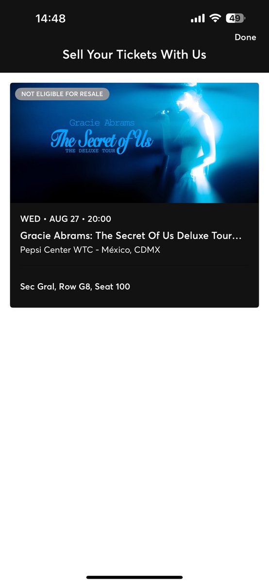 jcswiftie's tweet photo. holaa🥰 vendo ticket para gracie abrams el 27 de agosto en CDMX https://t.co/EWEpVgAhOH