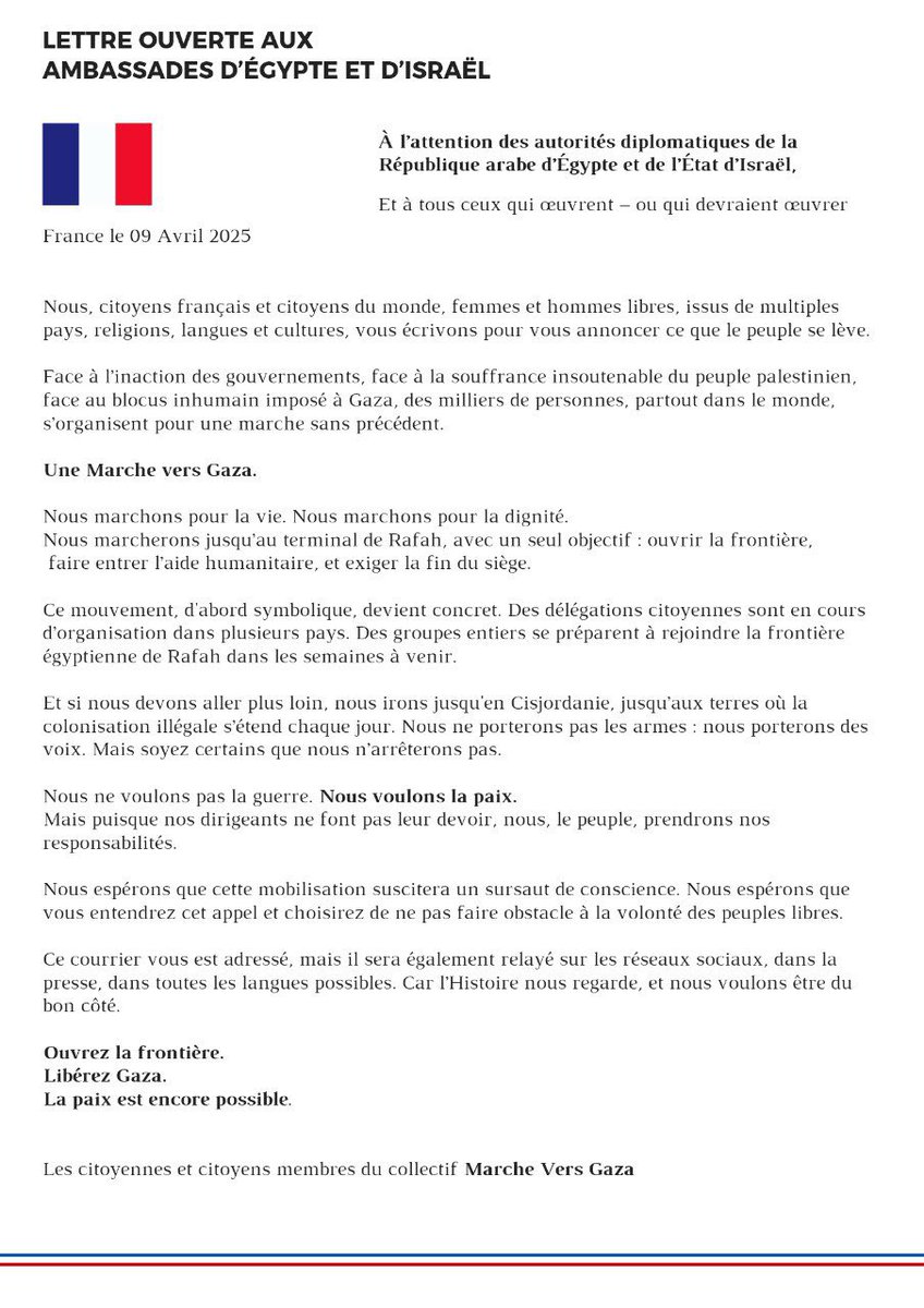 #MARCHPOURGAZA

 #MARCHTOGAZA 

#FreePalestine 
✊✊🇵🇸🇵🇸🇵🇸🇵🇸🇵🇸🇵🇸🇵🇸🇵🇸🇵🇸🇵🇸🇵🇸🇵🇸🇵🇸