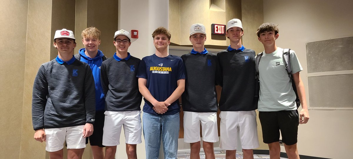 How Yesterday Started...
✒️ Owen Bartee signing his Letter of Intent

How It Ended...
⛳️ New KHS individual record for Hastings Invite: Owen Bartee, 68
⛳️ New KHS team record for Hastings Invite: 290
⛳️ Tied KHS All-Time Team Record: 290

"Don't Stop Now, Boys!"
