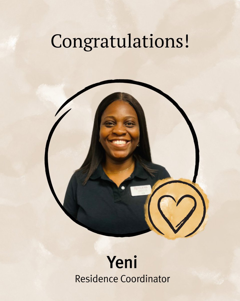 Congratulations on your award, Yeni! 

We are thrilled that one of our Resident Coordinators, Adeyeni, won an Excellence in Career Readiness Award for Communication.

#residencecoordinator #rutgers #studentaward