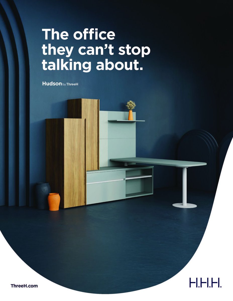 leighh's tweet photo. New campaign and one of the first where my kid wrote all the copy including headlines. I had done the OG #brand. I love it. #threeh #officedesign #neocon https://t.co/BCxcrJ9im3