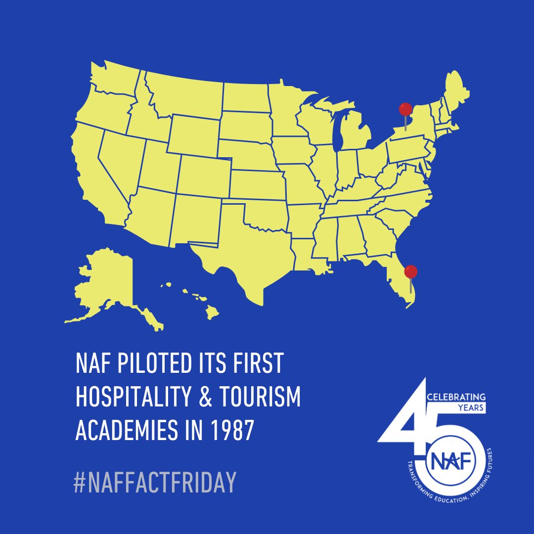 In 1987, NAF broadened its impact—piloting Hospitality &amp; Tourism academies in Miami &amp; Richmond Hill. 🌍🎓 And it wouldn’t have been possible without our longtime partner, @AmexFoundation who believed in our vision from the start. #NAFFactFriday #NAF45