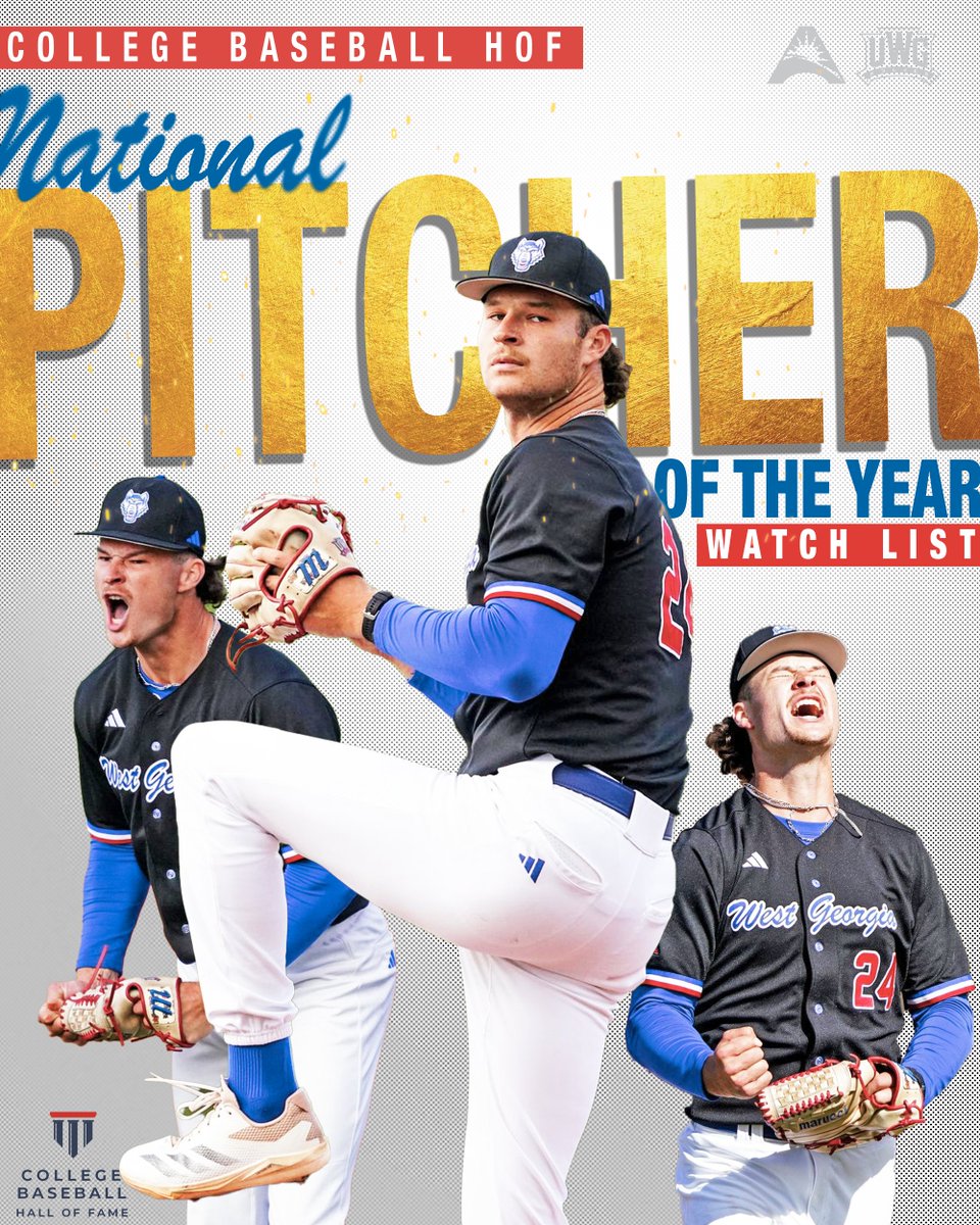 UWG Baseball (@uwgbaseball) on Twitter photo .<a href="/lanepearson44/">Lane Pearson</a> has been named to the <a href="/CollegeDiamonds/">CollegeBaseballHoF</a> National Pitcher of the Year watch list 👀
uwgathletics.com/news/2025/4/18…
#WeAreOne .<a href="/lanepearson44/">Lane Pearson</a> has been named to the <a href="/CollegeDiamonds/">CollegeBaseballHoF</a> National Pitcher of the Year watch list 👀
uwgathletics.com/news/2025/4/18…
#WeAreOne