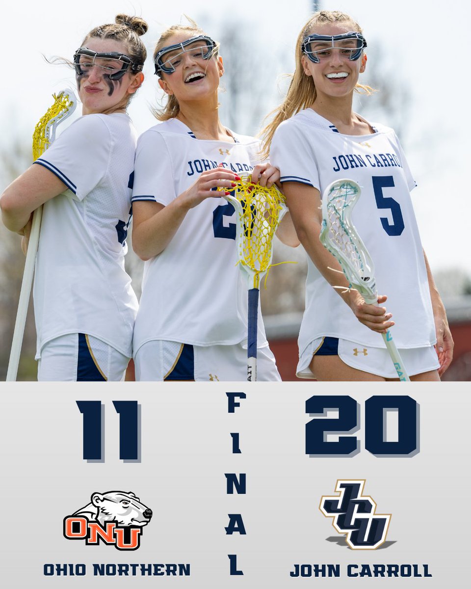 WLAX: Best start in program history!

<a href="/JCUWLAX/">John Carroll Women’s Lacrosse</a> rolls past Ohio Northern to clinch a share of the OAC regular season crown ⚡️