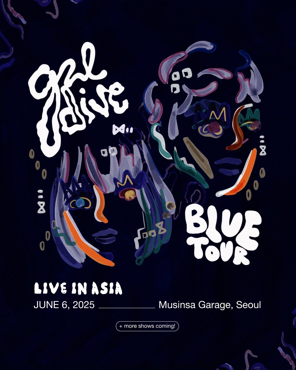 Seoul 🇰🇷!!

Beyond pleased to announce our first show in South Korea will be held at Musinsa Garage on June 6, 2025. Can’t wait to see you! 💙 •?•

Tickets now available:
tickets.interpark.com/goods/25005650