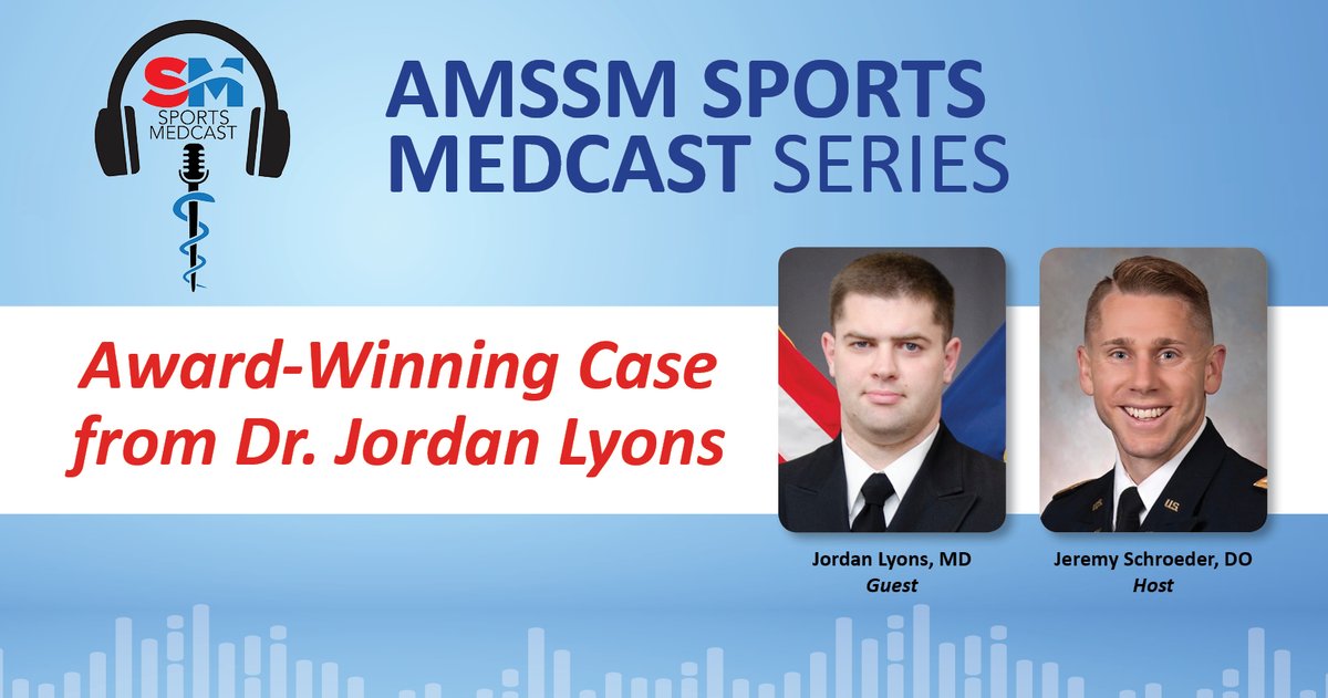 🎧 NEW SPORTS MEDCAST EPISODE! 🎧

Dr. Jordan Lyons shares his award-winning case presentation from last year's AMSSM Annual Meeting and discusses some key takeaways with <a href="/thejschro/">Jeremy D. Schroeder, DO, CAQSM, ATC</a>.

➡️ Listen here or wherever you get your podcasts.

amssm.podbean.com/e/award-winnin…