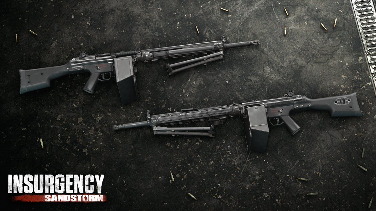 InsurgencyGame's tweet photo. A powerhouse of suppression, the H21 thrives in intense firefights with its rugged design and belt-fed efficiency. 🛠️

Coming April 22 in Operation: Overrun!

https://t.co/gkTT89Z4sN https://t.co/v2uHPAP21i