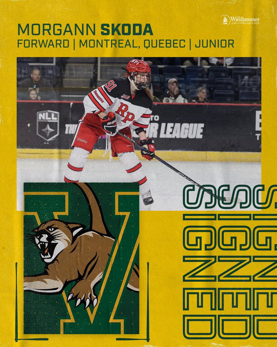 𝐒𝐈𝐆𝐍𝐄𝐃 ✍🏼

Welcome to Catamount Country, Morgann Skoda ‼️

Skoda played in 66 games over two seasons at RPI, notching 30 points on 15 goals and 15 assists. She delivered 19 points her sophomore season for the Engineers, tied for the most on the team, and produced career