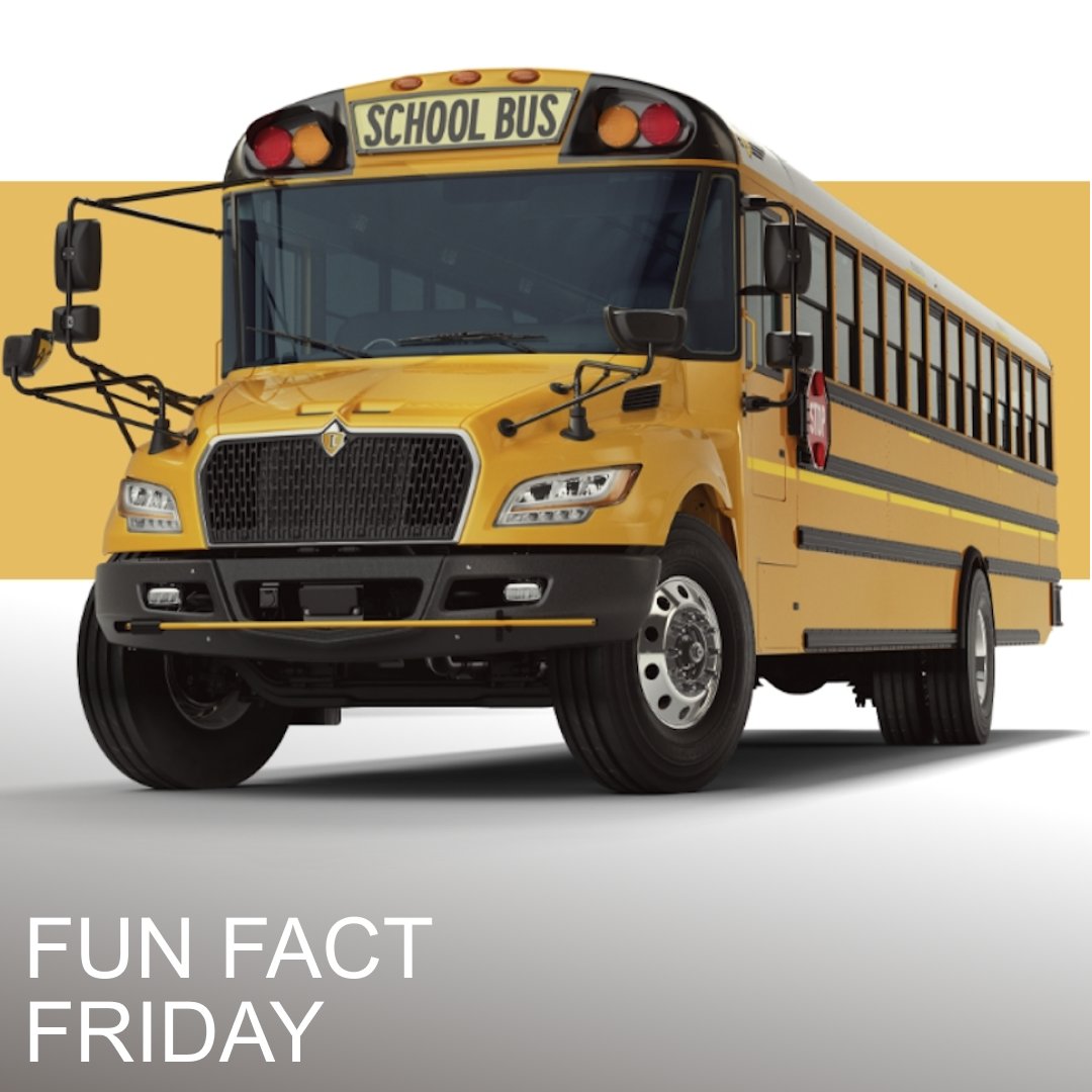 CumberlandofFL's tweet photo. Did you know the largest school bus built by IC Bus® is the CE Series Type C? This model can accommodate up to 83 passengers, has a body length of over 35 feet, and has a wheelbase of 276 inches! 

#ICBus #FunFactFriday https://t.co/XL8hF11984