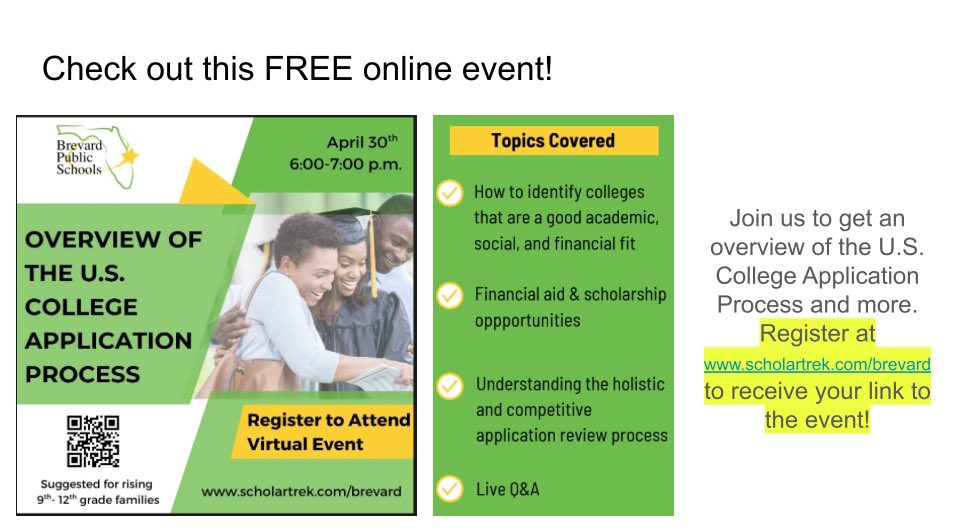 Join <a href="/BrevardSchools/">Brevard Schools</a> for this event! ⤵️