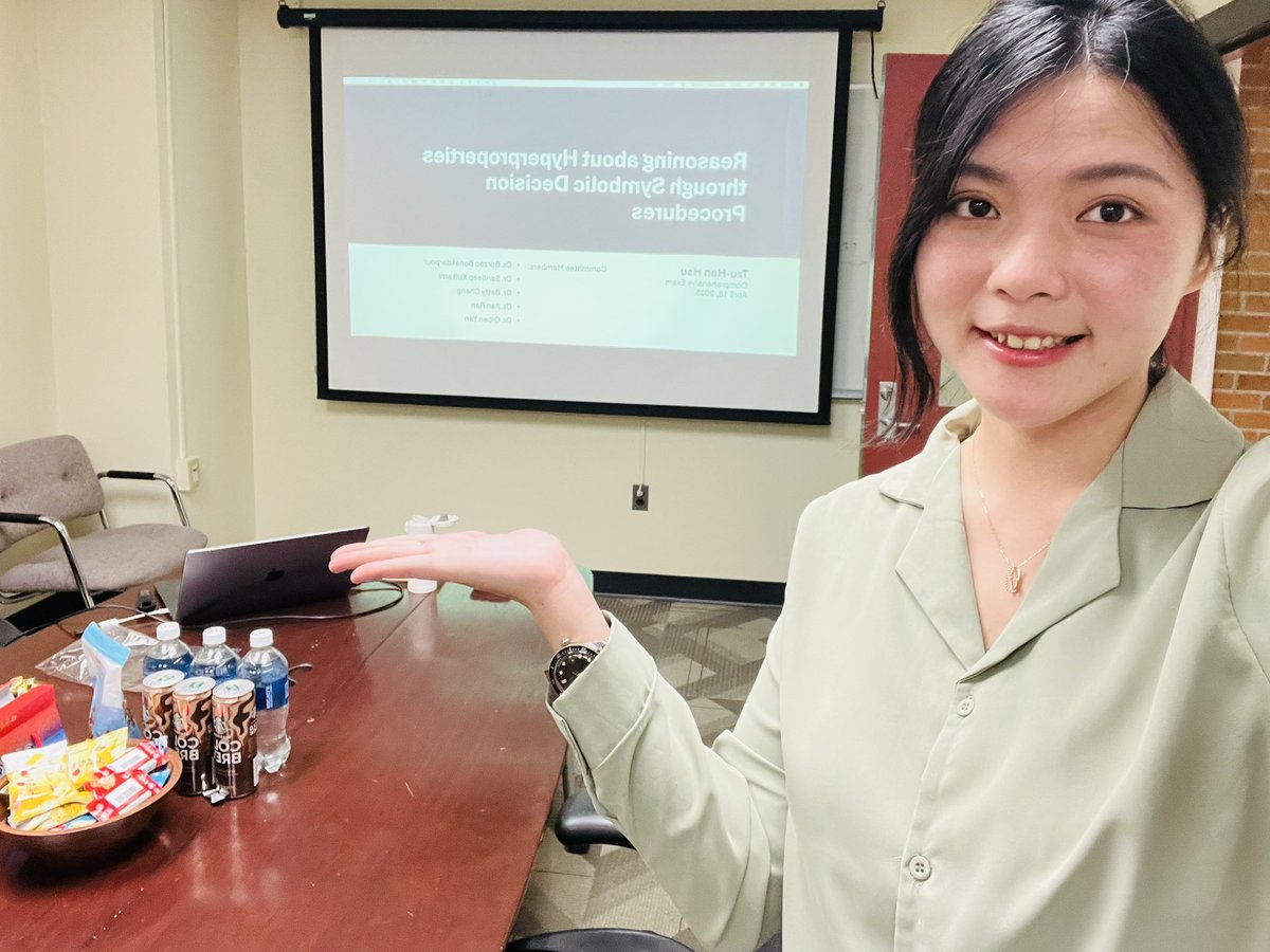 So this happened today. 

PhD student🙅🏻‍♀️-&gt; PhD candidate!🙆🏻‍♀️

🥹🥹🥹…!!!

One million thank to my advisor <a href="/TheBorzoo/">Borzoo Bonakdarpour</a> for being the premise of all I have done!🤓🥳

I paaaaaaaased!🥹😭😭😭😭