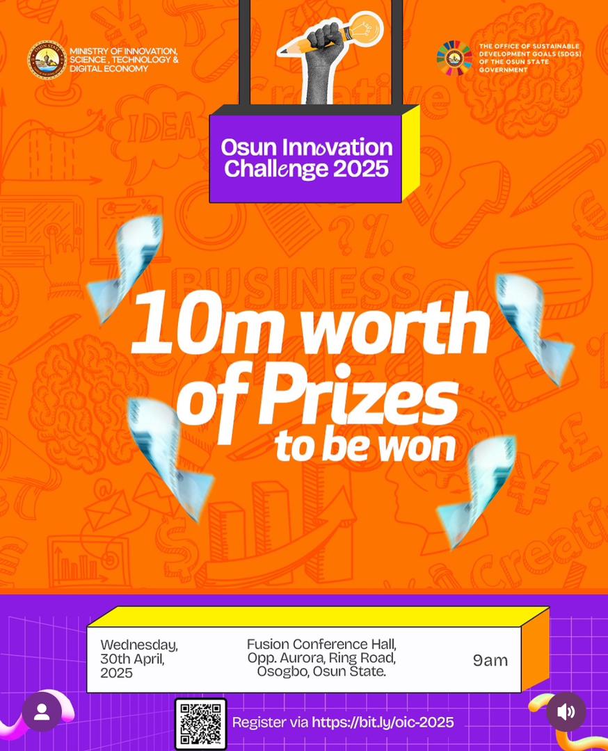 ymadedapo's tweet photo. Osun Innovation Challenge.... OIC 2025. 
@Osun_State_Gov @osunaffairs https://t.co/rxvpO5huad