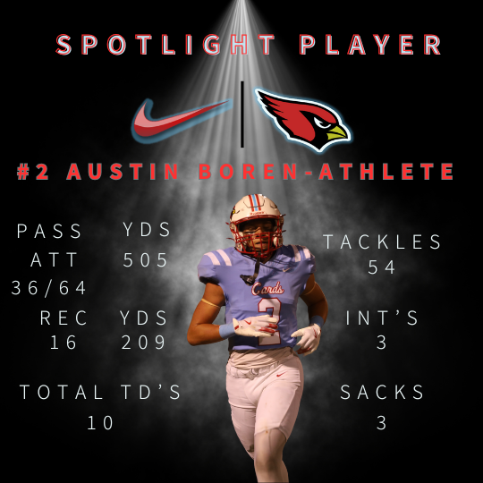 Coach_TDaniels's tweet photo. @collinsville_fb @AustinBoren02 ATHLETE, Returning Starter for the Cards.  Austin started both sides of the ball for us at H Back/WR and Strong Safety.  Austin has received several offers lately and looks to have a strong senior season loading up! #RecruitTheVille #ETC #CodeRed https://t.co/AFGwtS00og