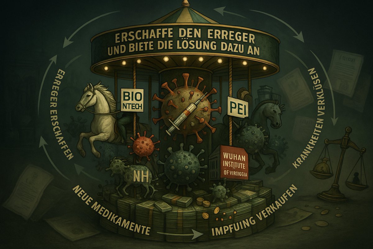 AnwaltUlbrich's tweet image. Das Milliarden - Karrussel &quot;Erschaffe den Erreger und biete die Lösung dazu an&quot; 

Wie BioNTech 20,6 Mrd. EUR Gewinn einfuhr. 

Heute an einem Feiertag überarbeitete ich den Katalog der Mängel der Entwicklung uns sehe nun klar den Zusammenhang zwischen der Erschaffung des Erregers…
