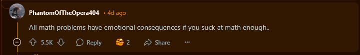 jamiege24926384's tweet image. Fuck math problems, they&apos;re like toxic relationships 🚫💔 #MathStruggles are real and they can give you anxiety, depression, and a strong urge  to throw your calculator out the window 🤯📝. Who needs emotional trauma when you can just use a calculator, AMIRITE?🤷‍♀️#MathIsHard💯🤣🤷