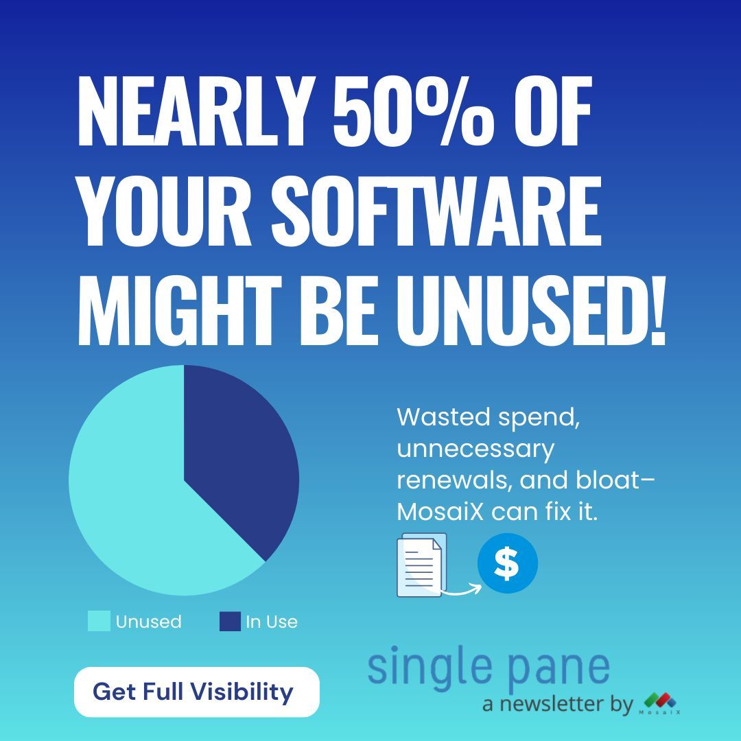 mosaixonline's tweet image. Nearly 50% of your software might be going unused.
You’re not alone—most IT teams don’t have full visibility into what’s actually in use.
The result? Wasted spend, unnecessary renewals, and bloat.
There’s a better way to manage your stack.
#ITBudgeting #SoftwareOptimization