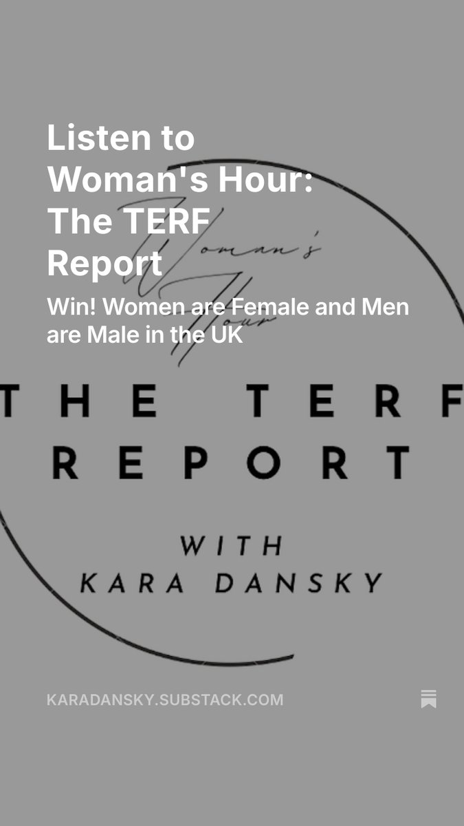 KDansky's tweet image. Congratulations TERF Island!

#TERFs 
#TERFsWereRight
#ListentoTERFs
#TeamTERF 

Podcast link ⬇️ (paywall).