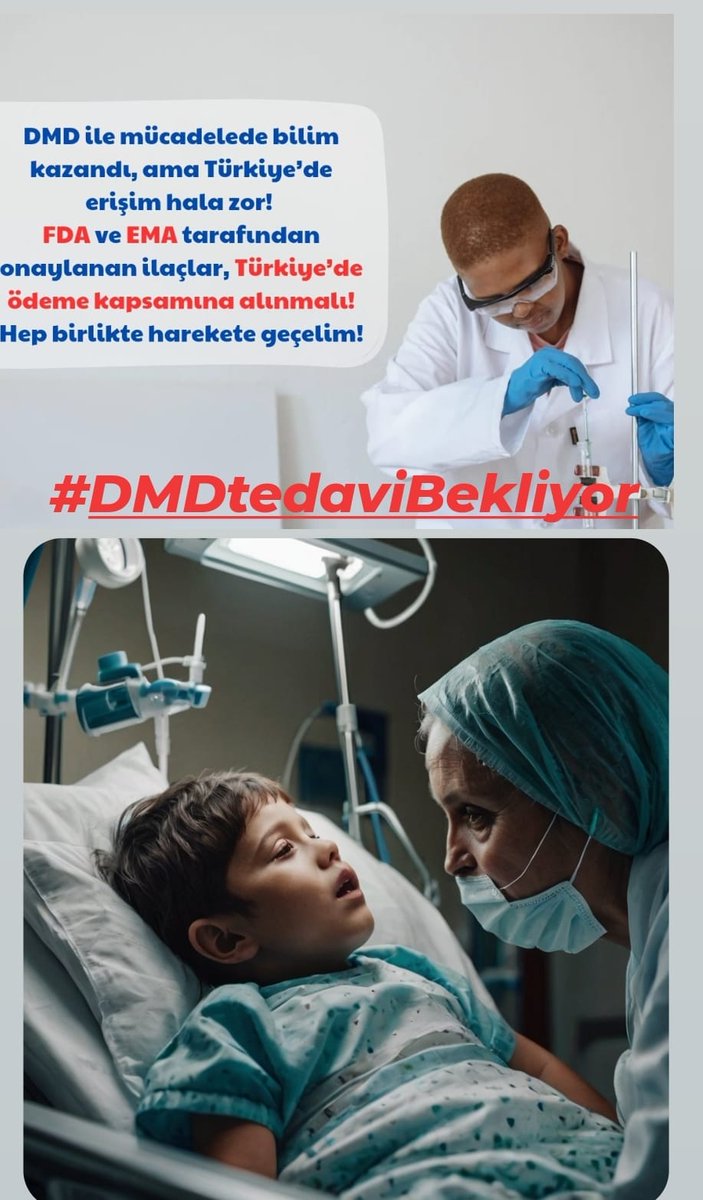 Tedaviye dair umut var.Dünyada gelişmeler var.Ama o umutlara ulaşmak için destek gerek, ses gerek, farkındalık gerek.Çünkü DMD beklemiyor…Ama biz hâlâ bekliyoruz.#DMDtedaviBekliyor
<a href="/saglikbakanligi/">T.C. Sağlık Bakanlığı</a> <a href="/drmemisoglu/">Prof. Dr. Kemal Memişoğlu</a> <a href="/suayipbirinci/">Doç. Dr. Şuayıp Birinci</a> <a href="/DrYerebakan/">Dr. Halit Yerebakan</a>