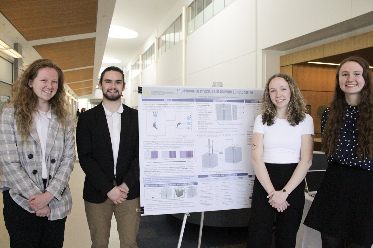 umichme's tweet photo. ME students had a great day at the Undergraduate Symposium &amp; Design Expo! We witnessed amazing student research and creativity, from fascinating poster presentations to an exciting robot competition. Congrats to all our students who participated! 🎉

#MechanicalEngineering #umich https://t.co/aMVNLqnOZK