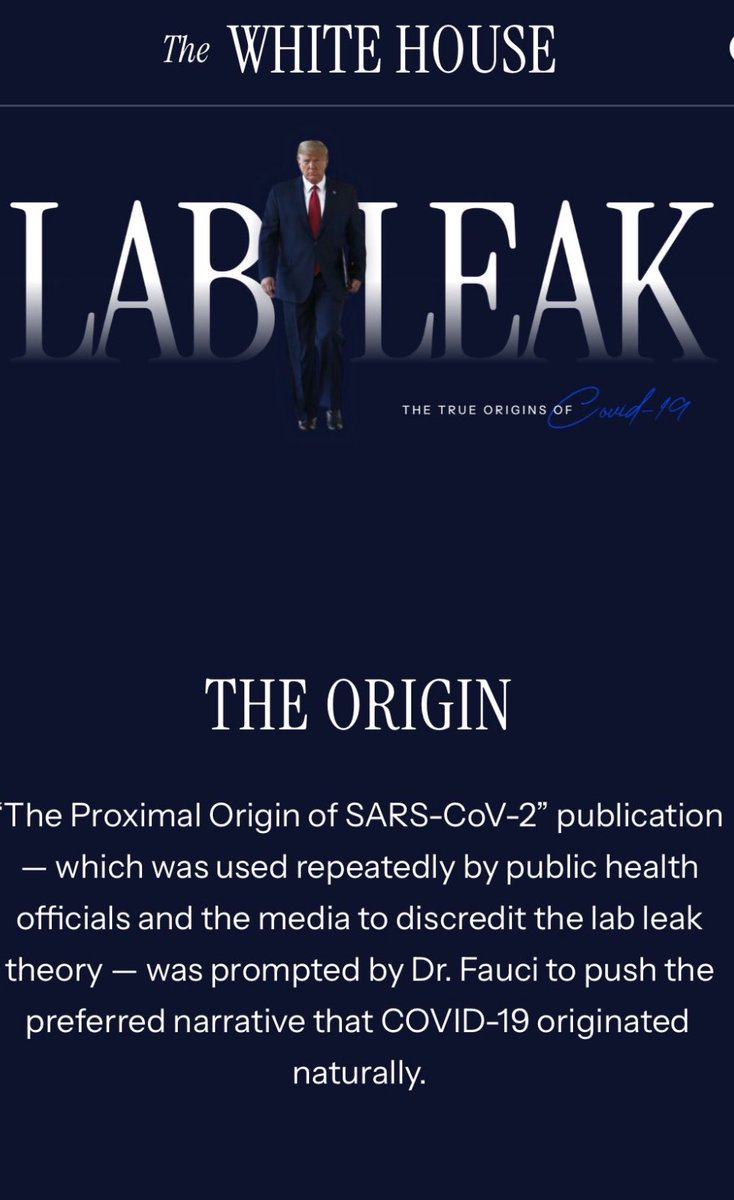 #Urgente 
Documento oficial de Casa Blanca cuestiona teorías de origen de Sars-cov-2 como zoonosis y asegura que fue desarrollado: 

Aquí el documento: 

whitehouse.gov/lab-leak-true-…