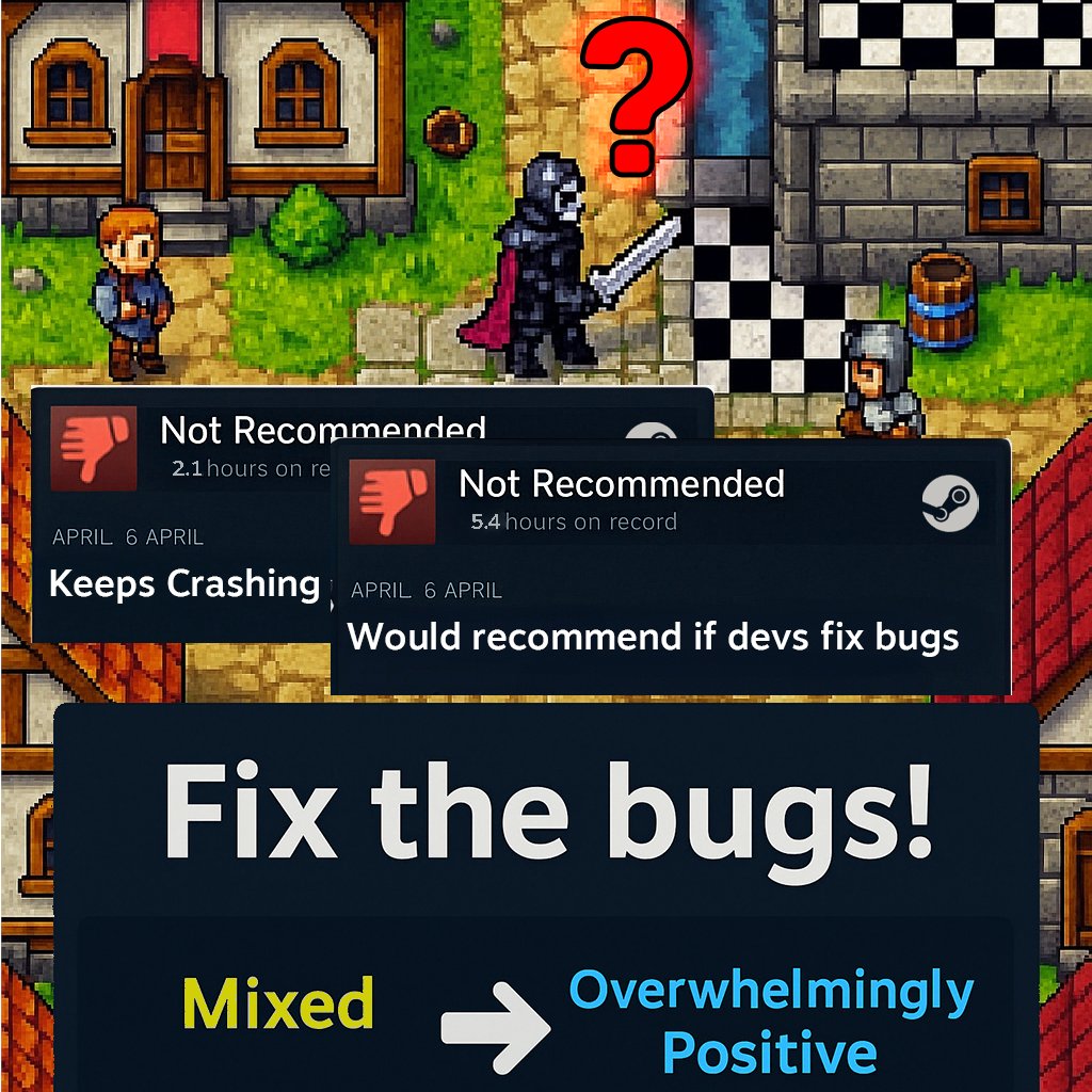 BugQuest (@bugquestgg) on Twitter photo Unity devs - the bugs you don't know about are holding back your Steam review scores!
BugQuest will find 'em and is free for most devs.
bugquest.gg
#screenshotsaturday #gamedev #indiedev Unity devs - the bugs you don't know about are holding back your Steam review scores!
BugQuest will find 'em and is free for most devs.
bugquest.gg
#screenshotsaturday #gamedev #indiedev