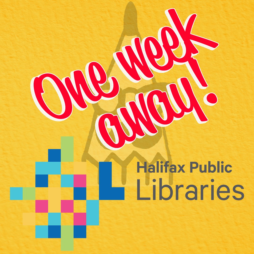 One more week until Funny Pages 2025! <a href="/hfxpublib/">Halifax Public Libraries</a>