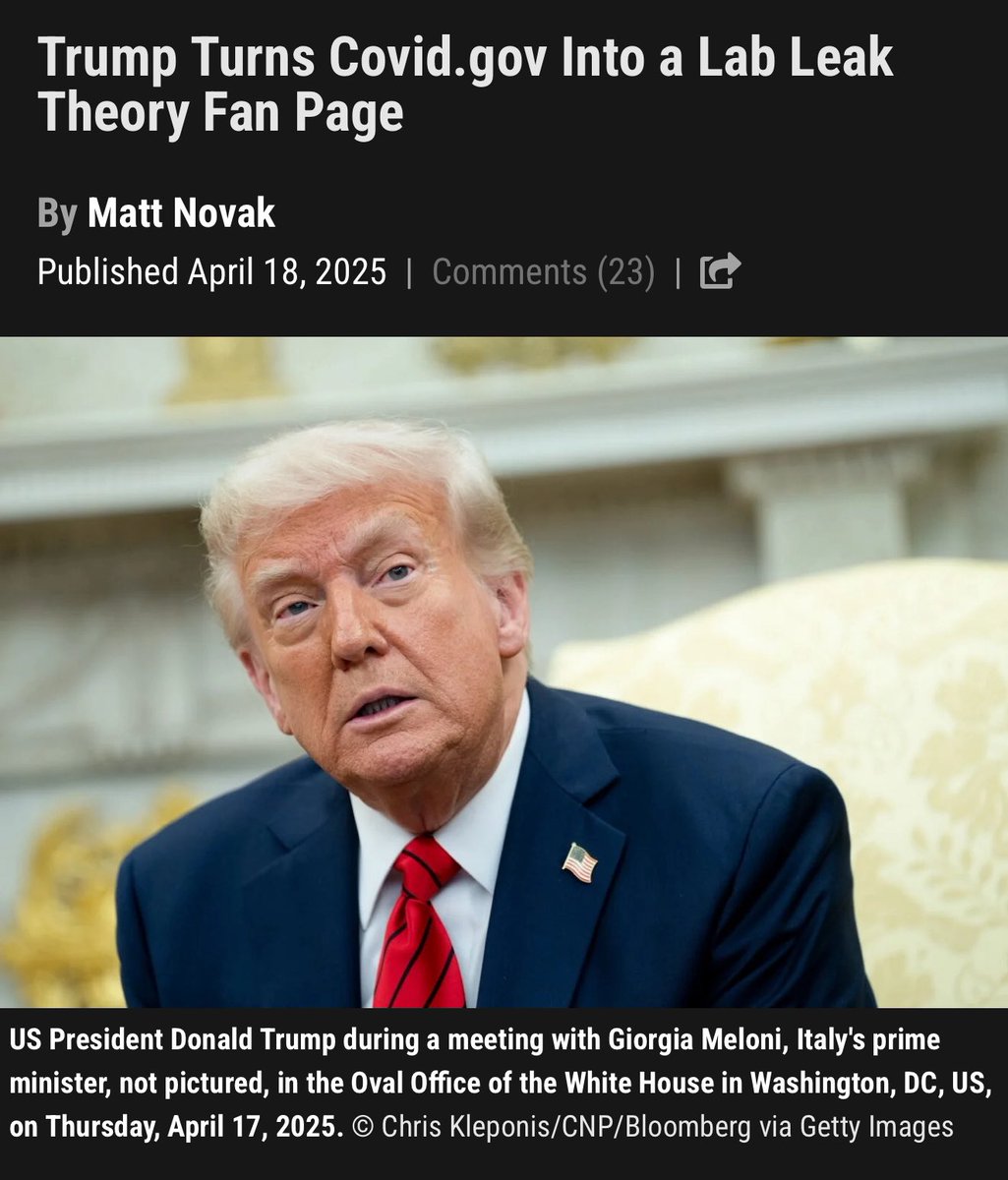 🚨BREAKING: Trump just turned covid dot gov into his own fan-fiction lab leak blog.

No seriously. The official U.S. government site for COVID-19 info now reads like a paranoid Reddit thread moderated by Alex Jones, but with worse graphic design.

Instead of testing info or