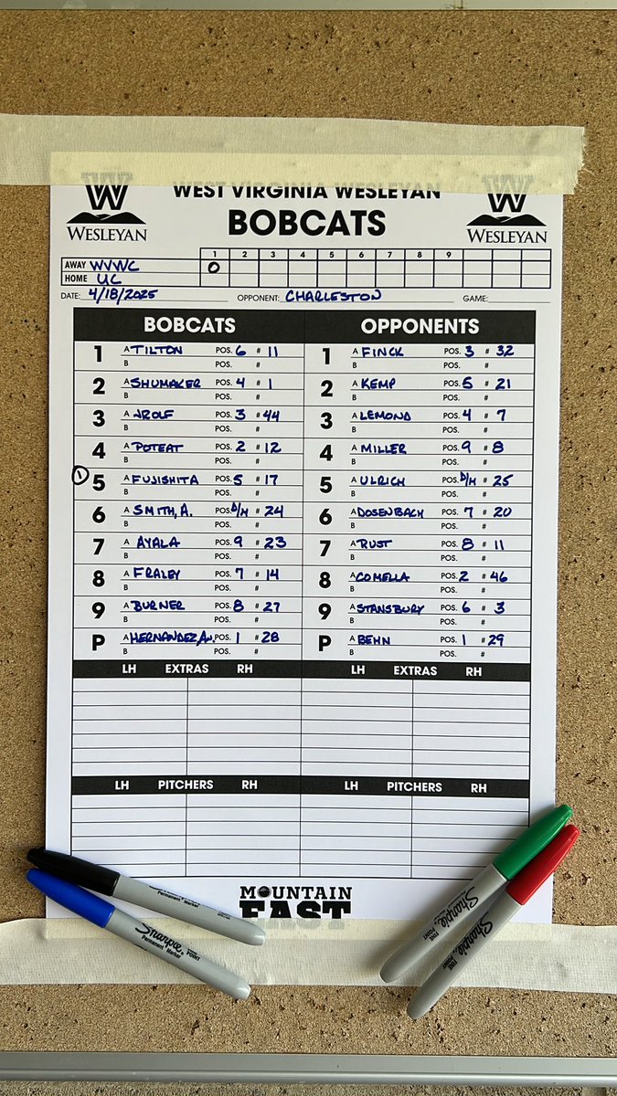 ‘Cats can’t get the bats going in game 1, lose 7-0. Game 2 is underway.