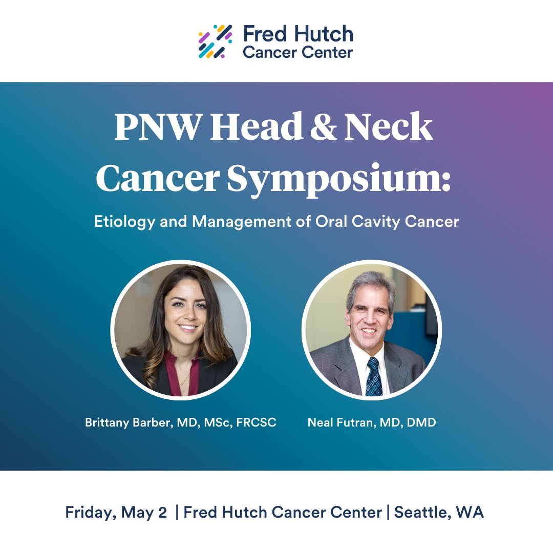 University of Washington Otolaryngology-HNS (@oto_uw) on Twitter photo Join Dr. Brittany Barber & Dr. Neal Futran at the Pacific Northwest Head & Neck Cancer Symposium: Etiology and Management of Oral Cavity Cancer hosted by <a href="/fredhutch/">Fred Hutchinson Cancer Center</a> on May 2, 2025. Earn up to 6.5 AMA PRA Category 1 Credits™. 🔗to register: bit.ly/43iKRRQ Join Dr. Brittany Barber & Dr. Neal Futran at the Pacific Northwest Head & Neck Cancer Symposium: Etiology and Management of Oral Cavity Cancer hosted by <a href="/fredhutch/">Fred Hutchinson Cancer Center</a> on May 2, 2025. Earn up to 6.5 AMA PRA Category 1 Credits™. 🔗to register: bit.ly/43iKRRQ