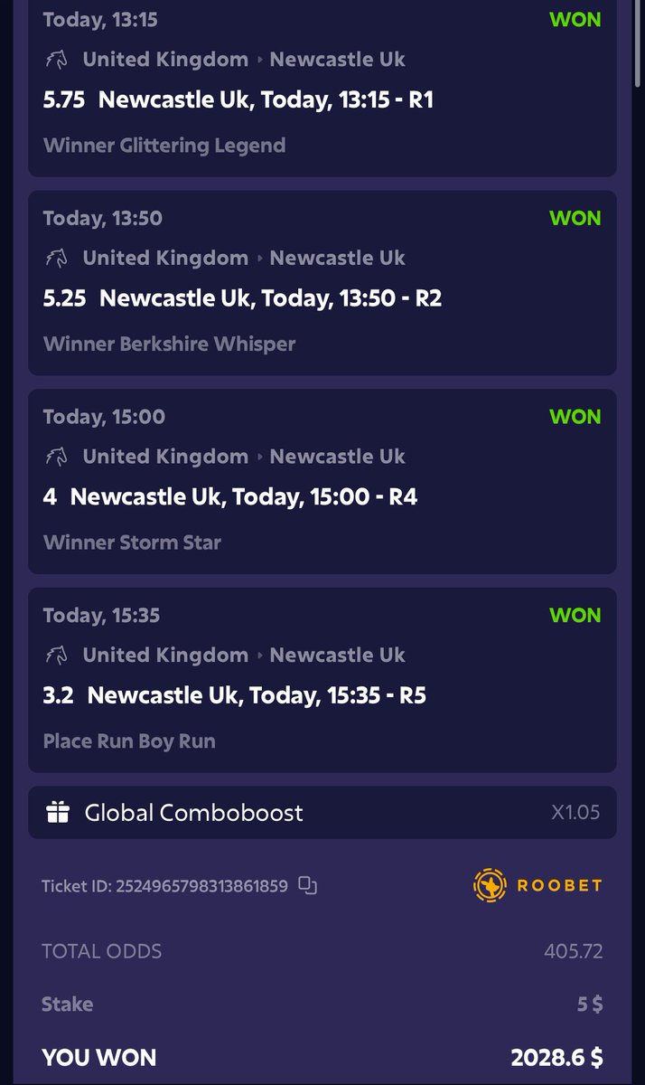 degencentral86's tweet photo. Not a bad Saturday on the Sports Book on  @Roobet under Code @outlaw 🔥 🔥🔥🔥 https://t.co/1Q5zw888a4