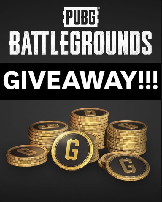 🚨MORE GIVEAWAY'S🚨

7000 PUBG GCOIN🪙 (1000x7)

TO ENTER:
LIKE✅
FOLLOW✅
RETWEET✅

If you want more giveaways like this use PUBG creator code MYKLE! Winners drawn 24.04.25, goodluck! ❤️