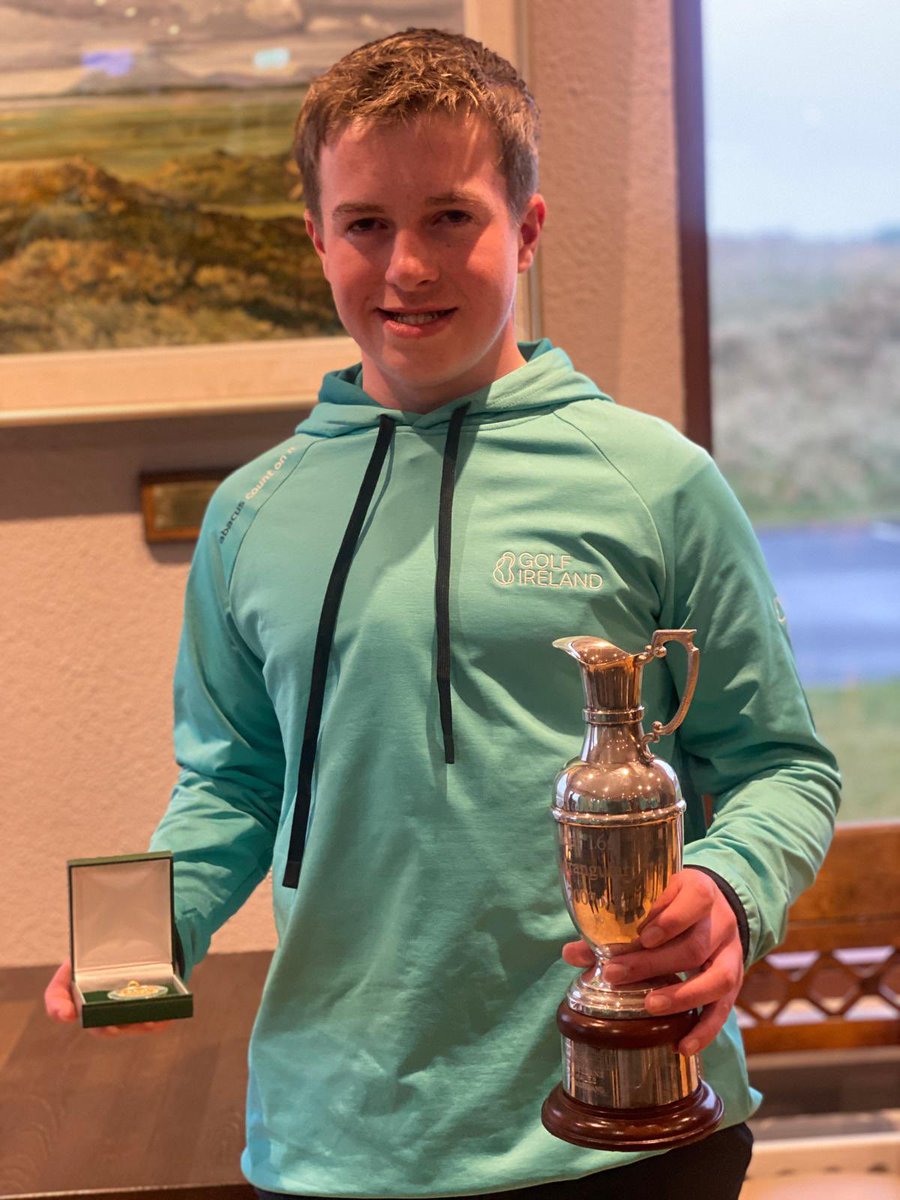 ClandeboyeGC's tweet photo. Congratulations to Clandeboye’s Harry O’Hara and his @GolfIreland_ Ireland team mates who won the International Triangular Series with Scotland and Wales at Enniscrone Golf Club. Harry was undefeated over 3 days with conditions today particularly challenging. Well done 👏⛳️ https://t.co/WXeeRE8k0E