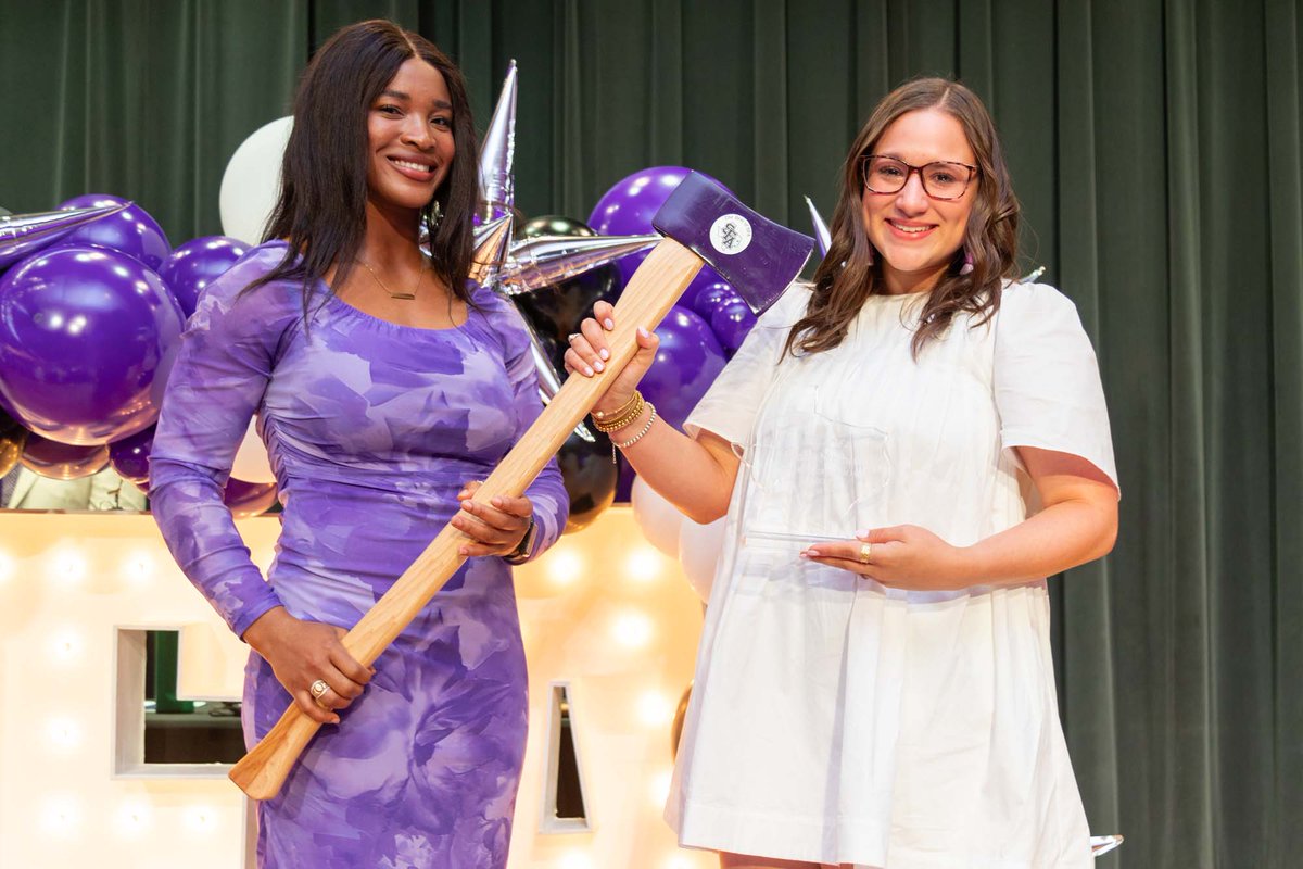 SFASU's tweet photo. It’s #SFASpiritFriday, and we’re feeling extra proud! Help us celebrate the 2025 Best of SFA award recipients: Garrett Bates, Kate Middleton, Kently Northcutt and Olivia Wintz. 💜🤍🎉

We’re so lucky to have these amazing Jacks in our SFA family! 🪓🌲✨ #AxeEm #BestOfSFA #SFAStudentSpotlight