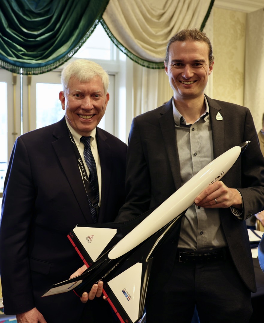 I had a chance to meet up with Stefan Powell, CEO of Dawn Aerospace, at the Space Symposium.  They are making remarkable progress in developing and flight testing the Mk-II Aurora spaceplane in New Zealand.